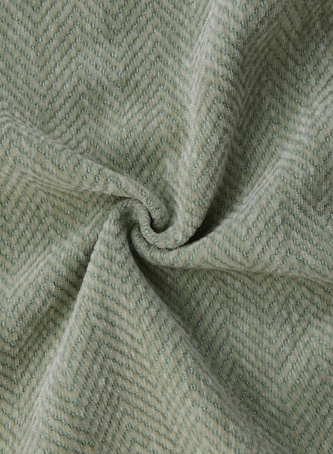 ايست من نون غطاء أريكة شنيلي، غطاء قابل للإزالة، يناسب 1، 2، 3 و 4 مقاعد، لون موحد، حجم 180x260 سم - أخضر مريمي - Image 4