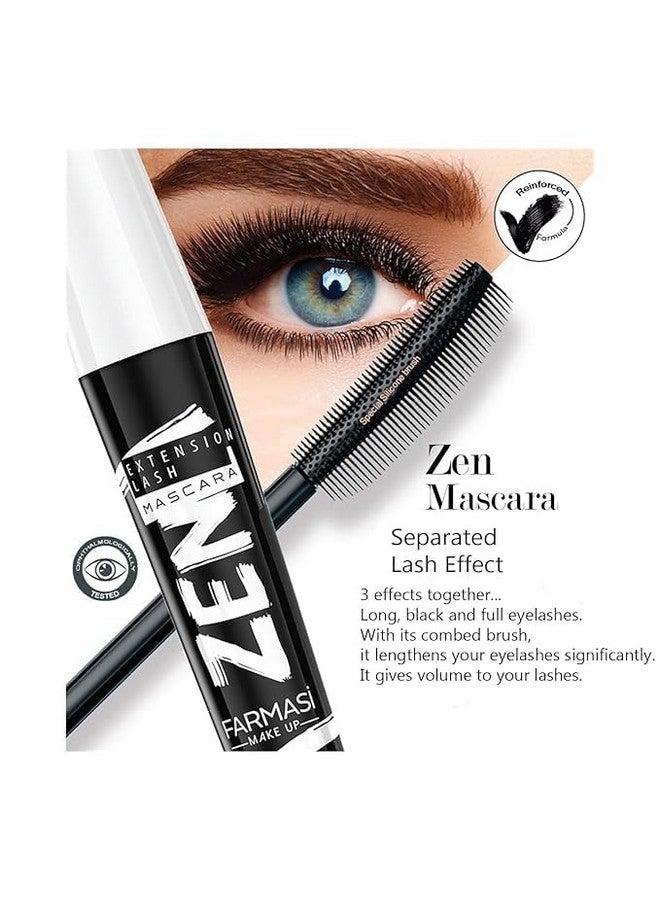 فارماسي ماسكارا فارماسي زين إكستنشن لاش، أسود غامق، مُكثِّفة للرموش، خالية من التلطخ، لا تتكتل، لمسة نهائية تدوم طوال اليوم، مكياج مقاوم للتقشر، رموش أطول وأكثر كثافة، 8 مل (مزدوجة) - Image 5