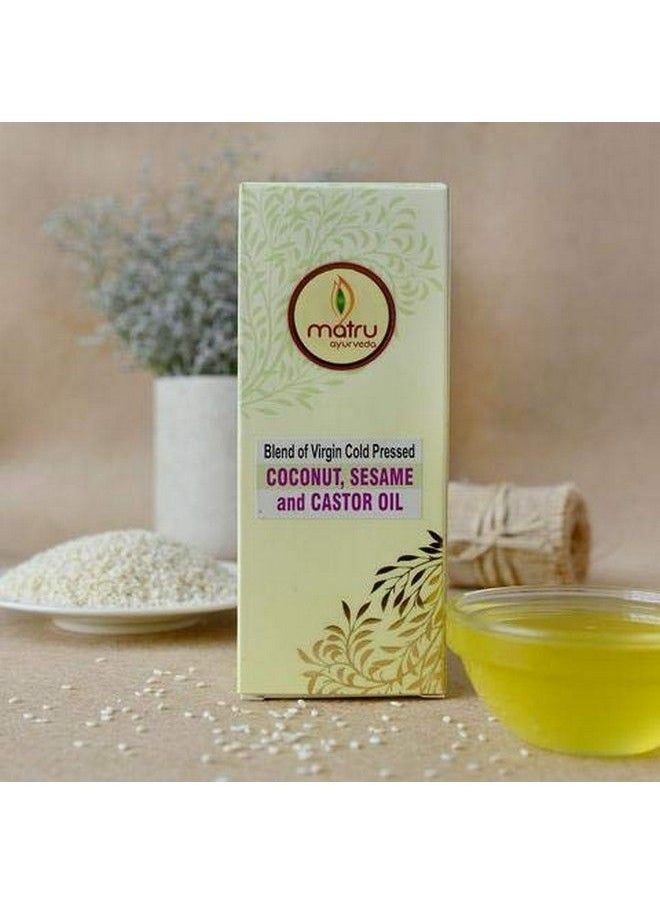 MATRU AYURVEDA Blend Of Coconut Castor And Sesame Oil 200 Ml  - Image 3
