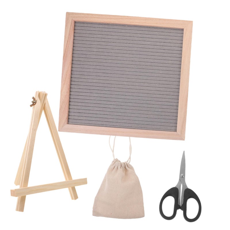 Grey Felt Letter Board With Wood Frame For Home Decor And Bulletin Messages - Image 2