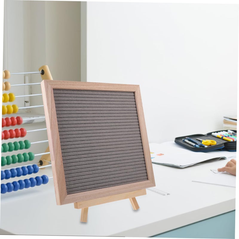 Grey Felt Letter Board With Wood Frame For Home Decor And Bulletin Messages - Image 3