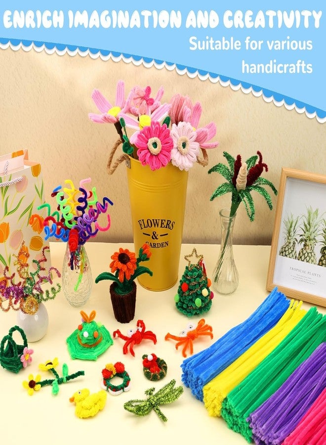 3A Featuretail Pipe Cleaners for Craft Bulk, Pipe cleaner for Craft Flower, Fluffy Chenille Stems for Making Shapes, Flowers, & Decorations(12 inches x 0.24 inches) (Shades of Pink, 300 Pc) - Image 4