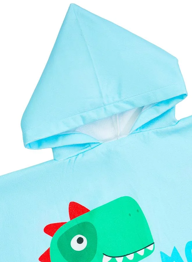 babyqlo Dino Print Hooded Beach Poncho for Boys