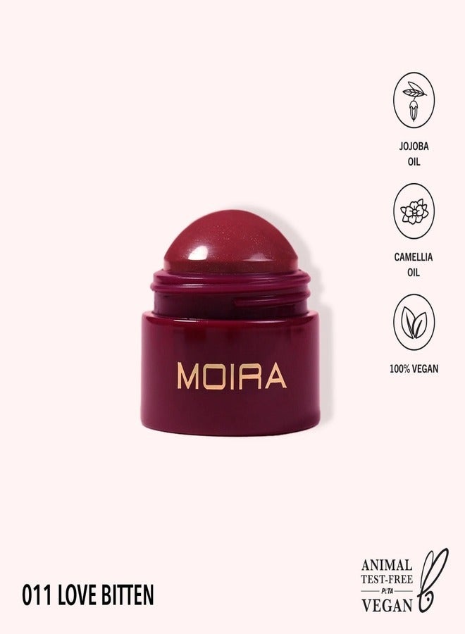 moira Moira Soft Blush Balm – Shade #011, Love Bitten – Lightweight, Creamy, and Buildable Cheek Color for a Natural, Radiant Flush – Long-Lasting and Blendable Formula  - Image 5