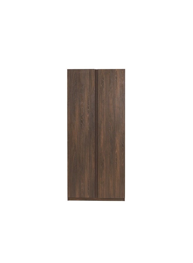 Infinity 2 Door Wardrobe With Hanger | Modular Wardrobe | Modern Design Storage For Bedroom L100xW59xH230cm - D.Walnut - Image 1