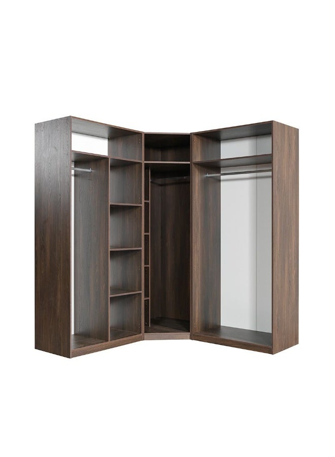 Infinity 2 Door Wardrobe With Hanger | Modular Wardrobe | Modern Design Storage For Bedroom L100xW59xH230cm - D.Walnut - Image 5
