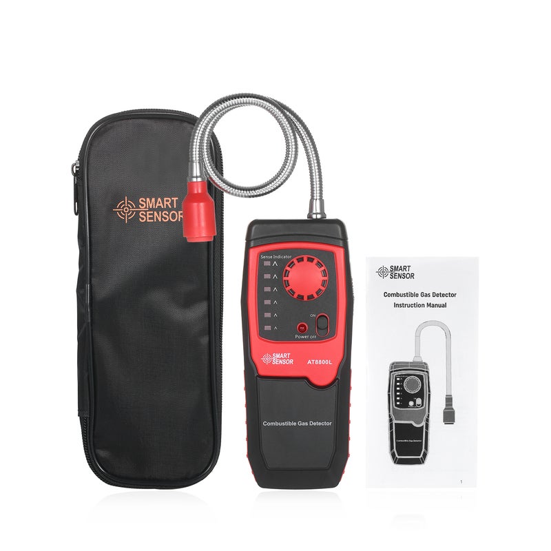 Portable Propane Methane and Natural Gas Leak Detector Combustible Gas Tester Meter Sniffer with Sound Light Alarm Sensitive Adjustable - Image 3