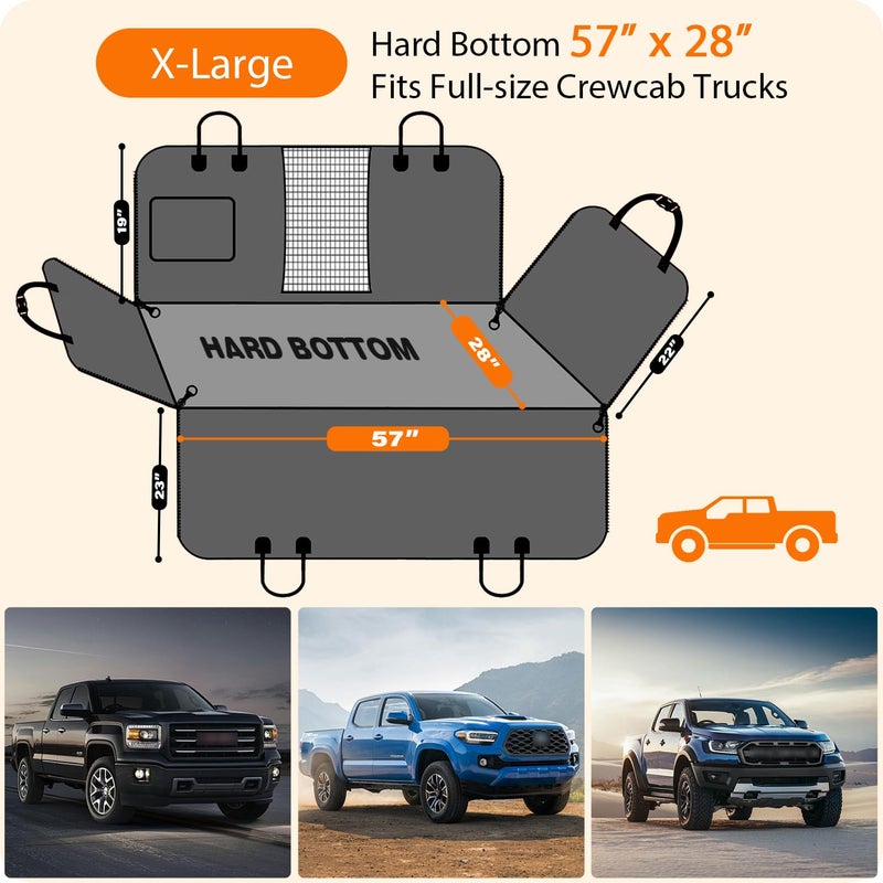 URPOWER Dog Car Seat Cover for Pets 100% Waterproof Seat Cover Hammock 600D Heavy Duty Scratch Proof Nonslip Durable Soft Back Seat Covers for Full Size Trucks - Image 5