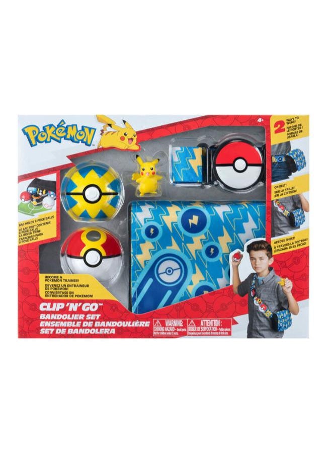 Jazwares Jazwares Pokemon Clip N Go Bandolier (Poke Ball- Luxury Ball- Pikachu- Belt- Bag) 0028 - W4 