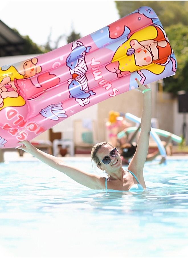 GROIC - Inflatable Boogie Boards with Handles, Inflatable Body Board Slide Boogie Board for Slip Slide, Swimming Pool Floating Water Boards Learn to Swim, Summer Water Fun Pool Float Toy for Kids - Image 1