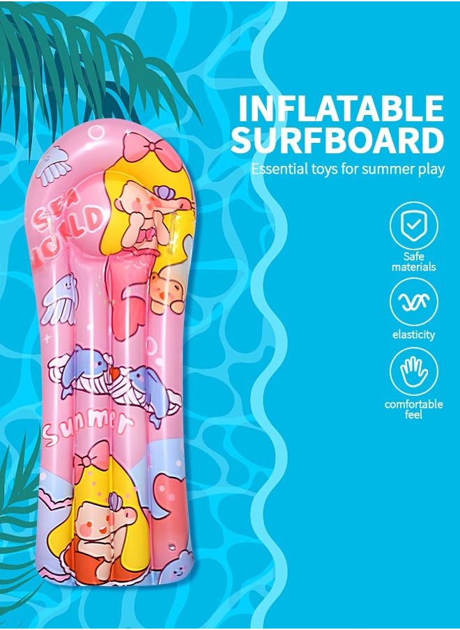 GROIC - Inflatable Boogie Boards with Handles, Inflatable Body Board Slide Boogie Board for Slip Slide, Swimming Pool Floating Water Boards Learn to Swim, Summer Water Fun Pool Float Toy for Kids - Image 1