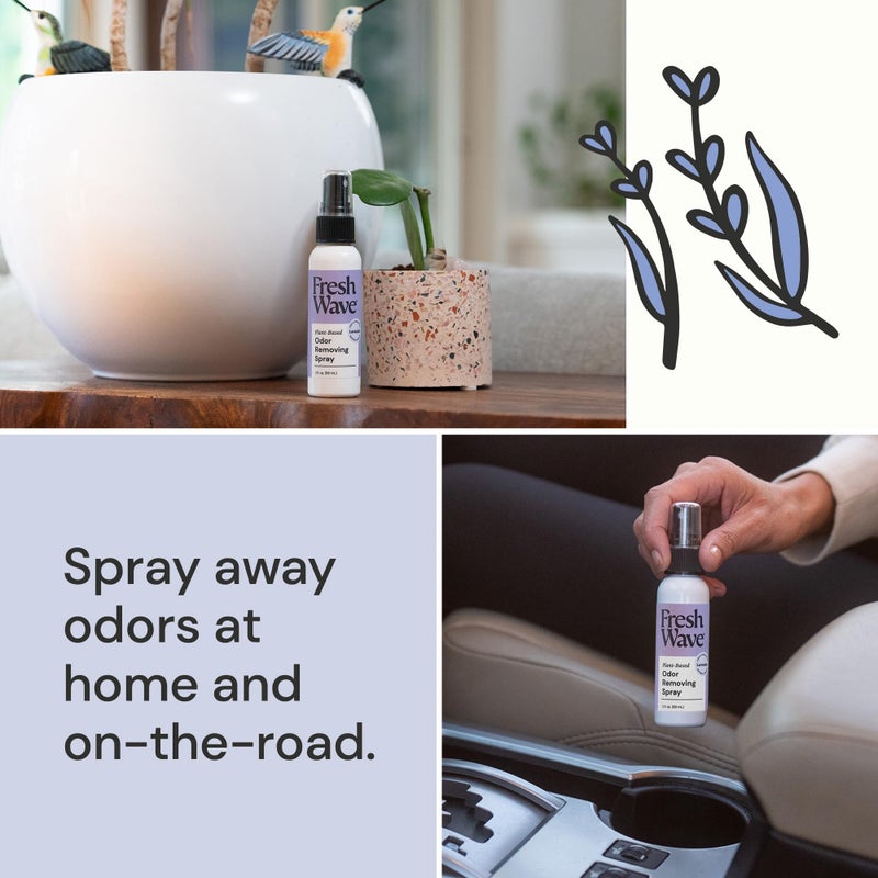 Fresh Wave Lavender Scent Odor Eliminator Spray & Air Freshener, 2 fl. oz. Travel Size (Pack of 2) - Image 3