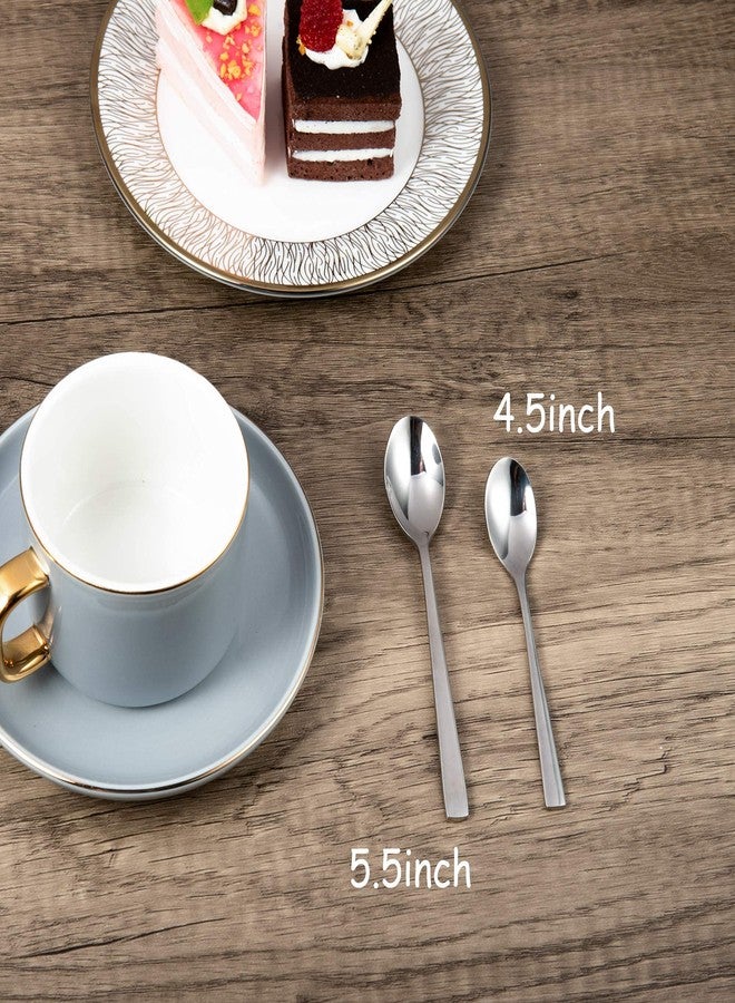 IMEEA Espresso Spoons SUS304 Stainless Steel Turkish Tea Spoons 5.5 Inch Demitasse Set of 6 - Image 2
