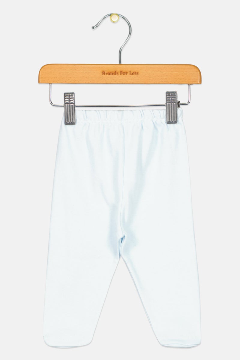 Fox Toddlers Girl Plain Pull On Footed Pants, Sky Blue  - Image 2