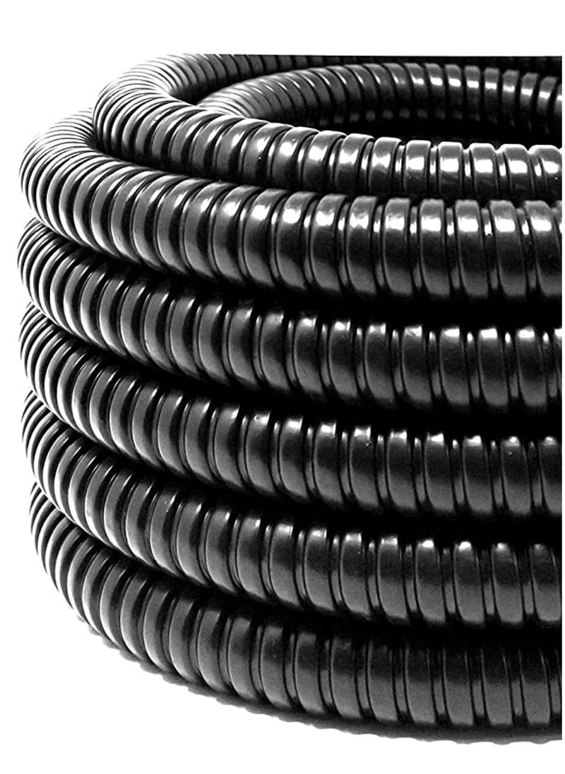 Generic - Reliable Electrical PVC Coated Galvanized Steel Flexible Conduit Pipe Black For Protection Of Cable And Wire 15 Meter - Image 1