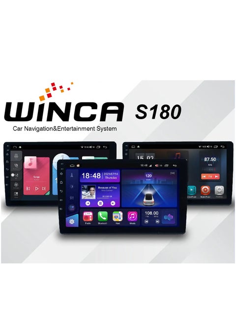 Winca S180 شاشة أندرويد للسيارة مقاس 9 بوصات مع نظام تحديد المواقع العالمي (GPS) ، بلوتوث ، معادل DSP ، تعديل الإضاءة ، 2/32 جيجابايت ، CarLink ، عناصر تحكم في التلاشي / التوازن