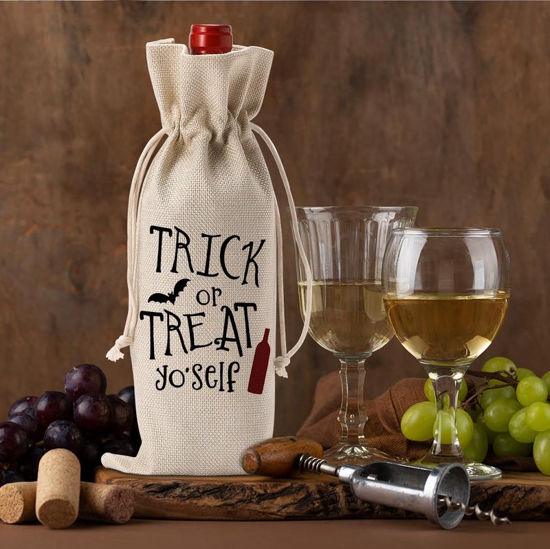 FBCCZEY Cute Halloween Wine Bag - Birthday Gifts & Party Decorations for Women, Men & Friends - Trick or Treat Wine Bag - Image 4