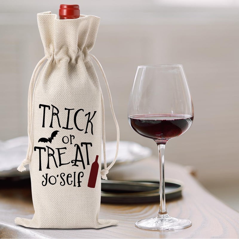 FBCCZEY Cute Halloween Wine Bag - Birthday Gifts & Party Decorations for Women, Men & Friends - Trick or Treat Wine Bag - Image 5