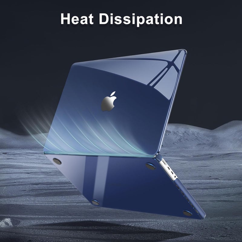 موسيسو حافظة صلبة واقية من متوافقة مع MacBook Pro مقاس 14 بوصة 2025 2024 2023 2022 2021 M5 M4 M3 M2 M1 A3434 A3112 A3185 A3401 A2918 A2992 A2779 A2442، تتجاوز الجمال الطبيعي، كريستال منتصف الليل - Image 4