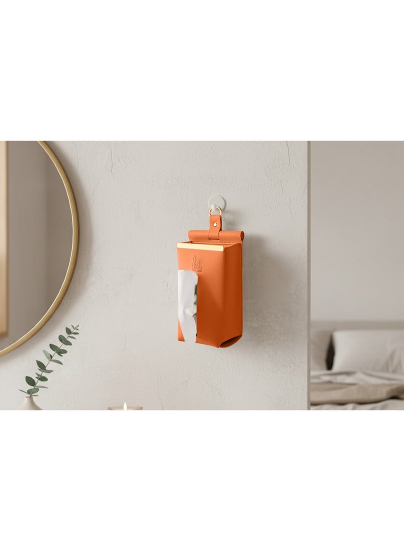 Smart Storage Wall-Mount Tissue & Wet-Wipe Dispenser — Premium PU Leather - Image 3
