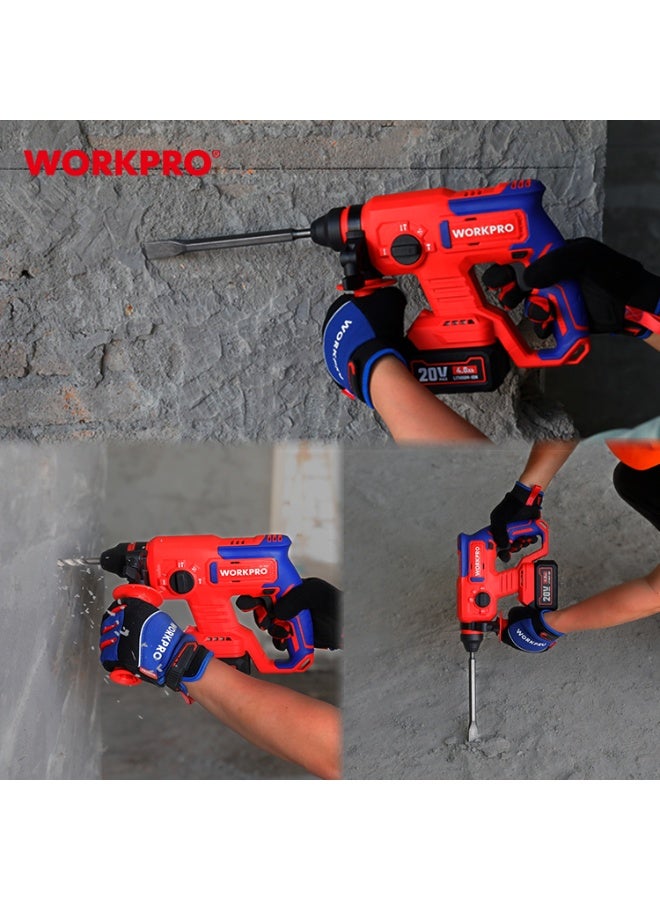 WORKPRO 20V  BRUSHLESS ROTARY HAMMER - Image 4