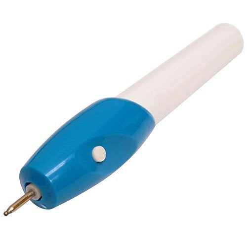 Naitik Creation Plastic Name Writing Power Engraving Pen Etching Carving It Engraver Machine Electric with Tool Nib for Glass Wood, Metal, Jewellery (White & Blue) - Image 2
