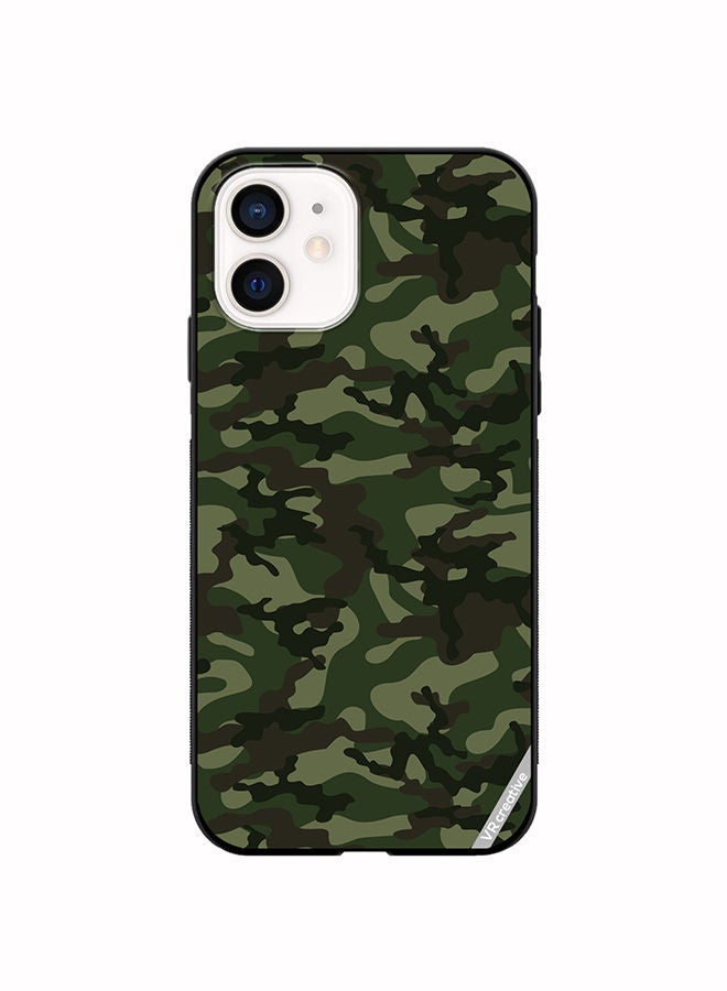 VR CREATIVE Protective Case Cover For Apple iPhone 12 mini Camouflage Green Design Multicolour - Image 1