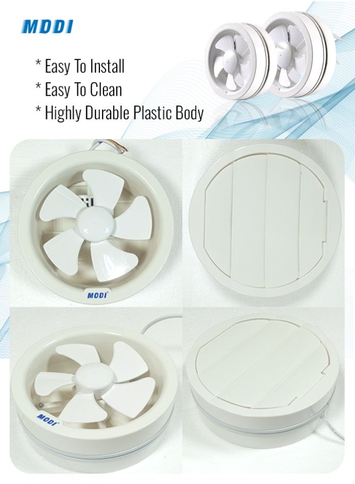 MODI Standard Kitchen Extractor Fan 22W 6-Inch Ultra-Quiet Wall & Ceiling Mounted Exhaust Fan | Silent Ventilation for Bathroom, Kitchen, Laundry & Indoor Air Circulation - Image 4