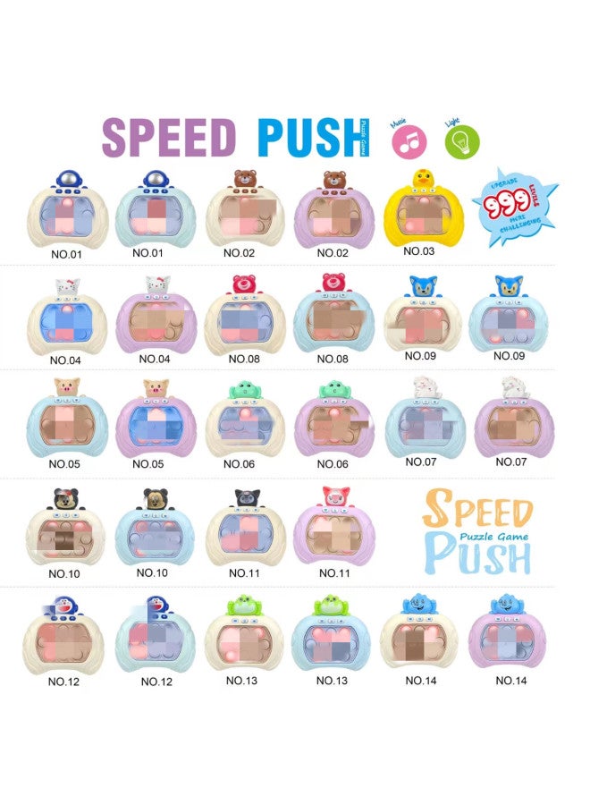 Hot-selling Quick Push Decompression Game Machine Push Music Rat Killer Pioneer Hamster Children's Educational Toys-Color:Dora Game Machine - Image 2