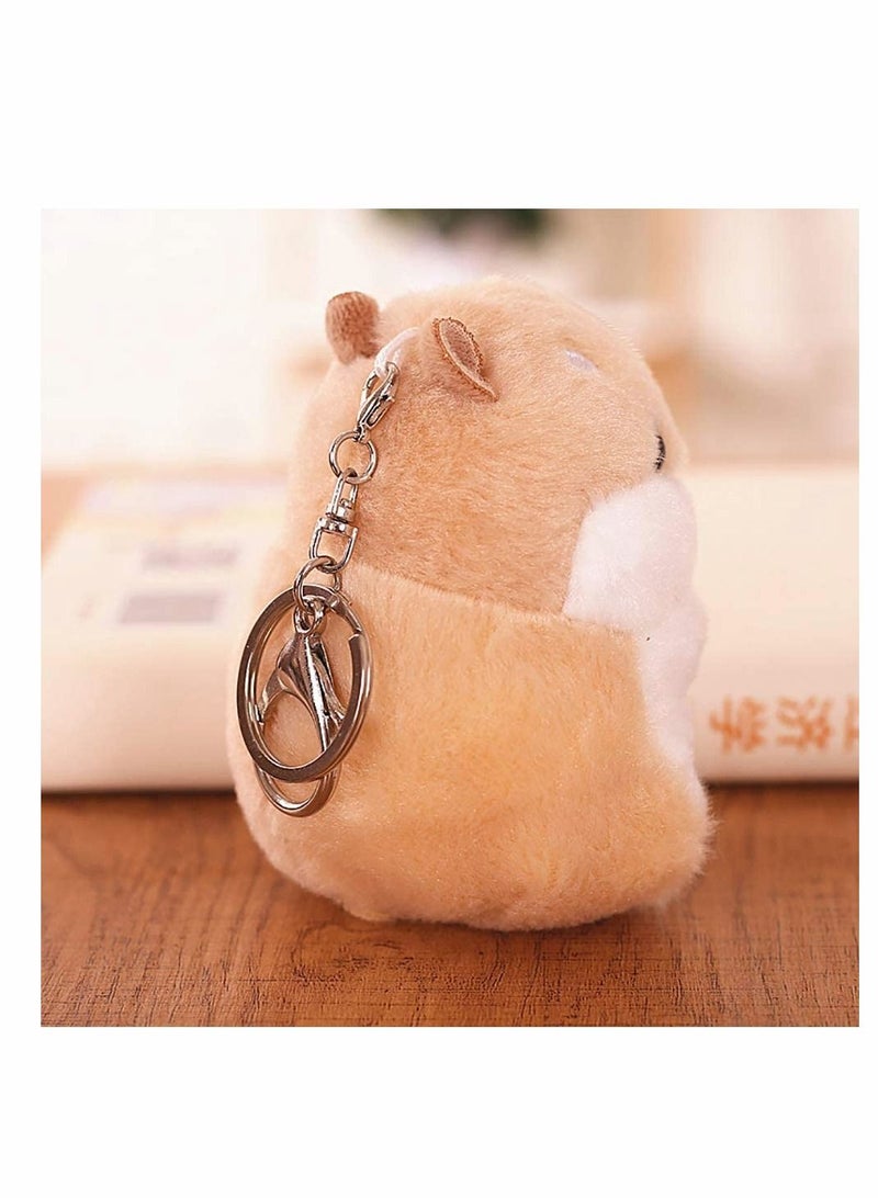 Plush Hamster Keychains Stuffed Animal Keyring Pendant Purse Backpack Handbag Charms 2 Pack  - Image 3
