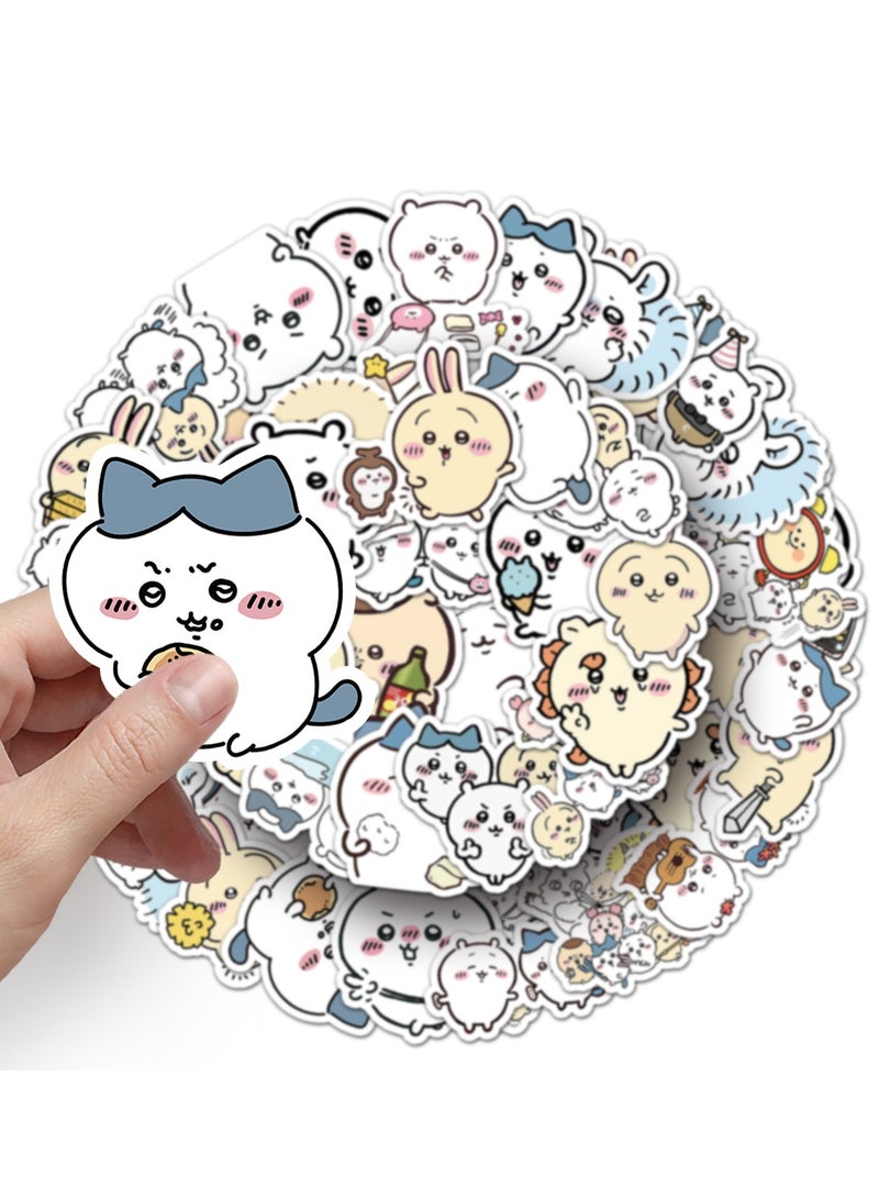50pcs Anime Cartoon Waterproof Graffiti Sticker Set, Cute Expression Pack Stickers - Image 4