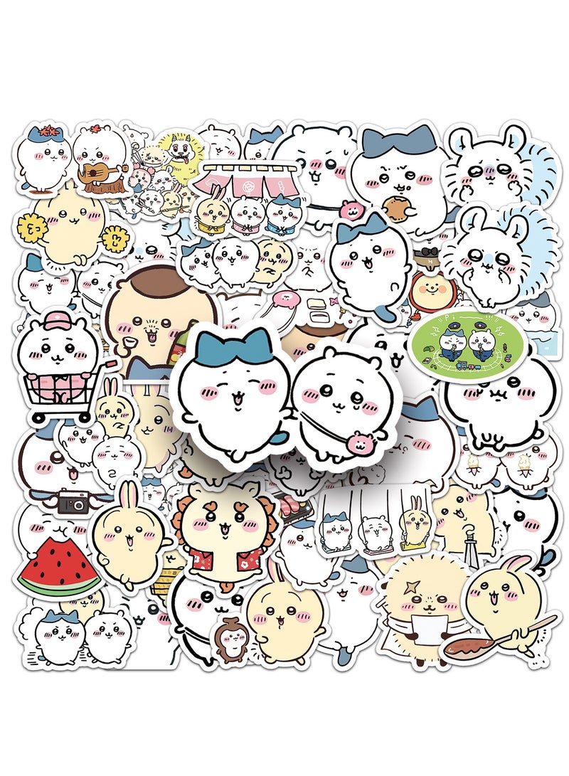 50pcs Anime Cartoon Waterproof Graffiti Sticker Set, Cute Expression Pack Stickers - Image 1