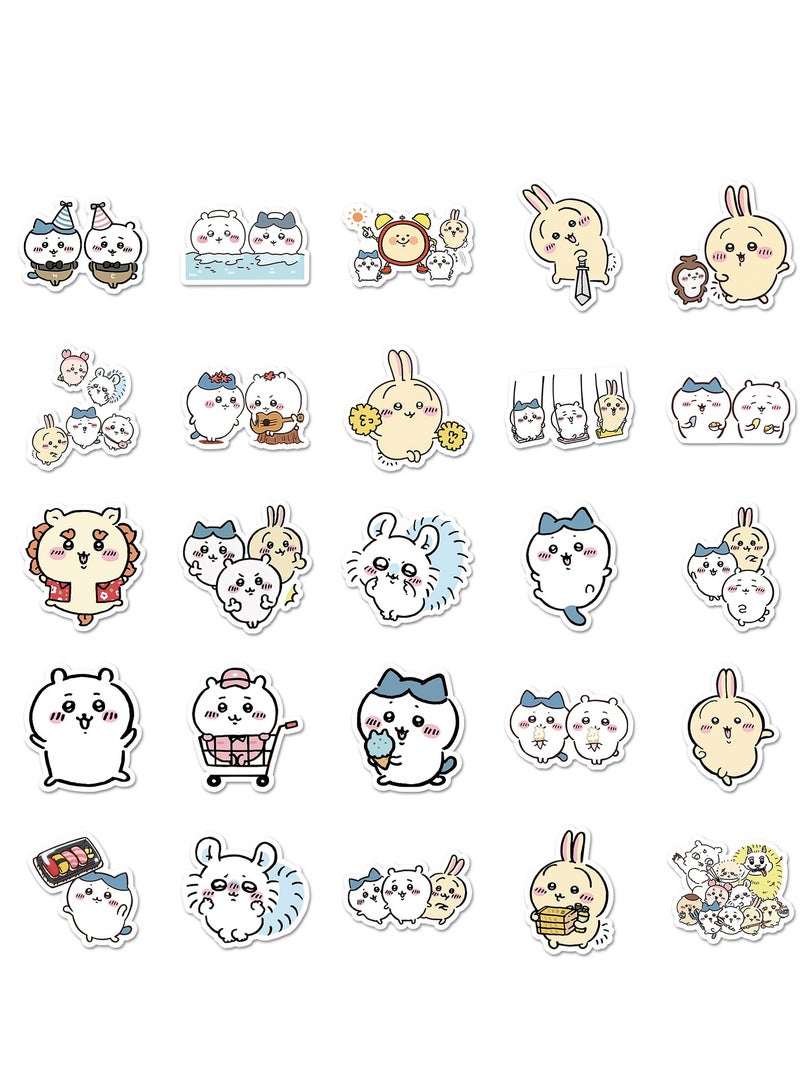 50pcs Anime Cartoon Waterproof Graffiti Sticker Set, Cute Expression Pack Stickers - Image 2