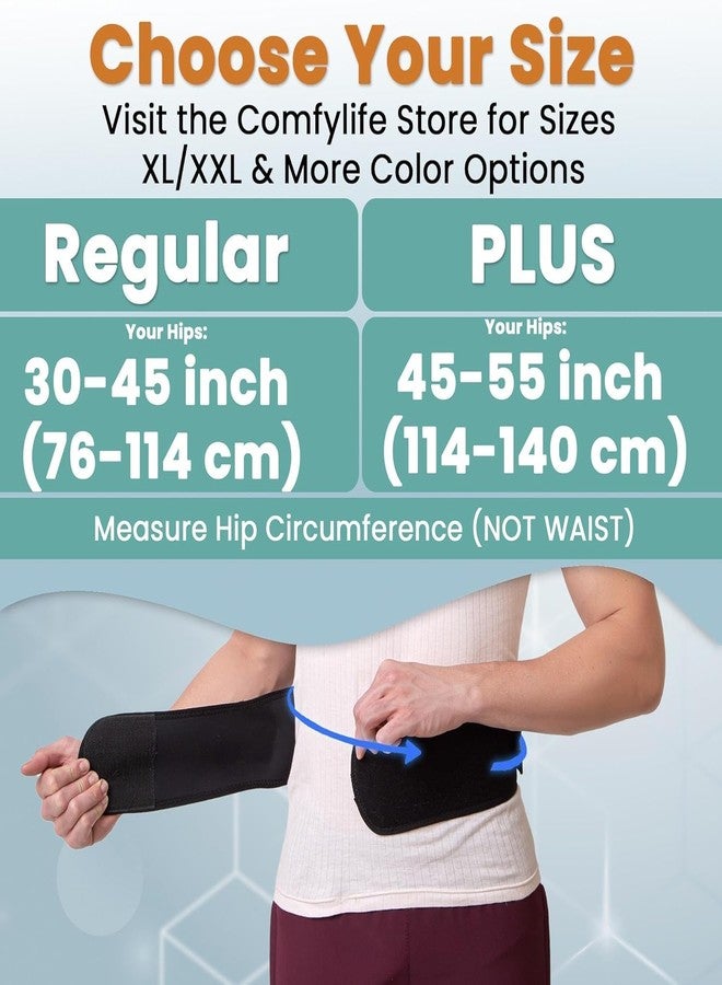 ZEDAN Adjustable Sacroiliac Hip Waist Compression Belt | Lower Back Support Hip Brace | Anti-Slip Sciatica Pain Relief Belt | For Pelvis, Lumbar, Nerve, Leg, Joint | For Men & Women - Black - Image 4