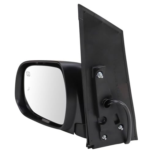 TRQ Left Mirror with Heat Manual Folding with Blind Spot Indicator Drivers Side Compatible with 2013-2017 Toyota Sienna TO1320301 - Image 3