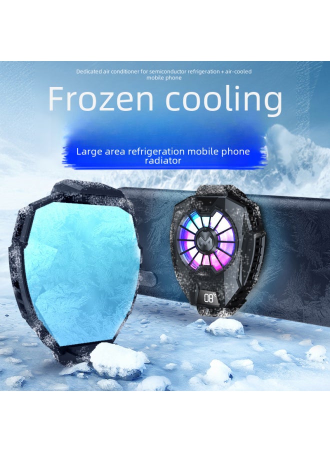 Generic Rice Ink DL05 Mobile Phone Radiator Memo Digital Display Shift Magnetic Semiconductor Cooler Game Handle-Color:DL06 Back Clip Semiconductor  - Image 2