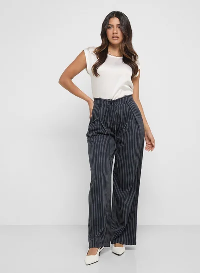 ELLA Pinstriped High Waisted Pants