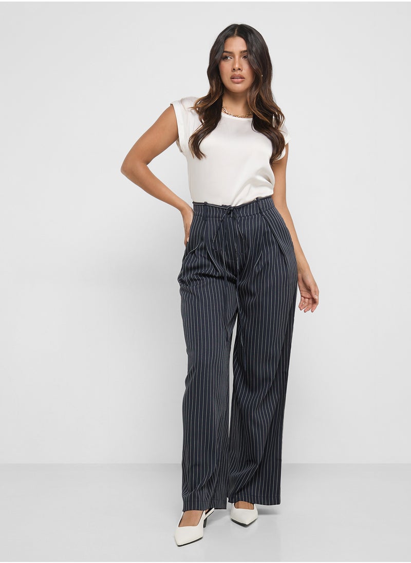 ELLA Pinstriped High Waisted Pants  - Image 1