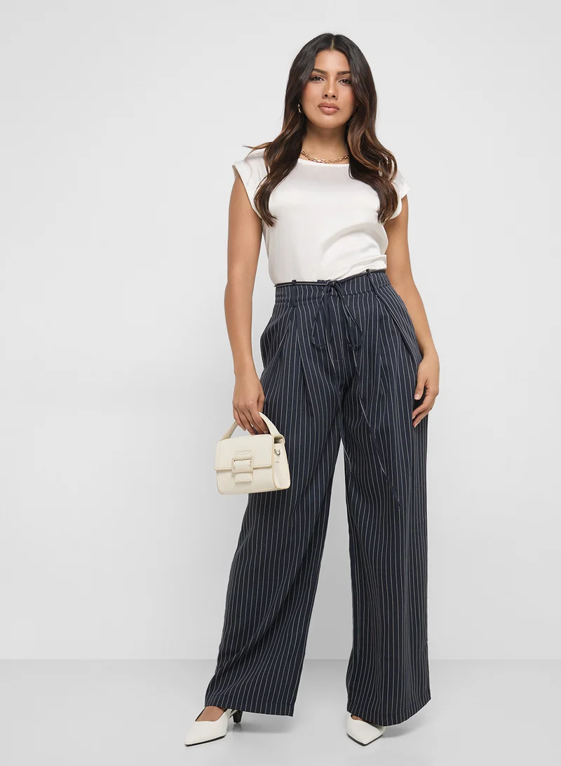 ELLA Pinstriped High Waisted Pants