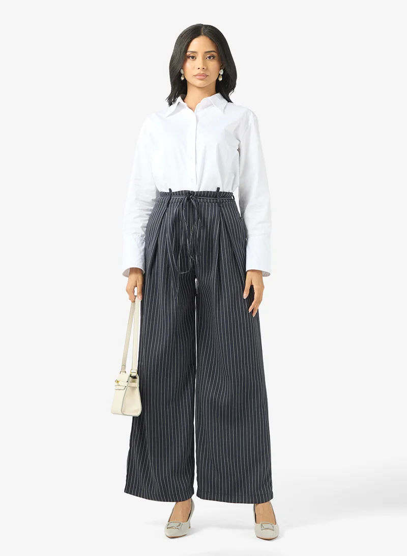 ELLA Pinstriped High Waisted Pants