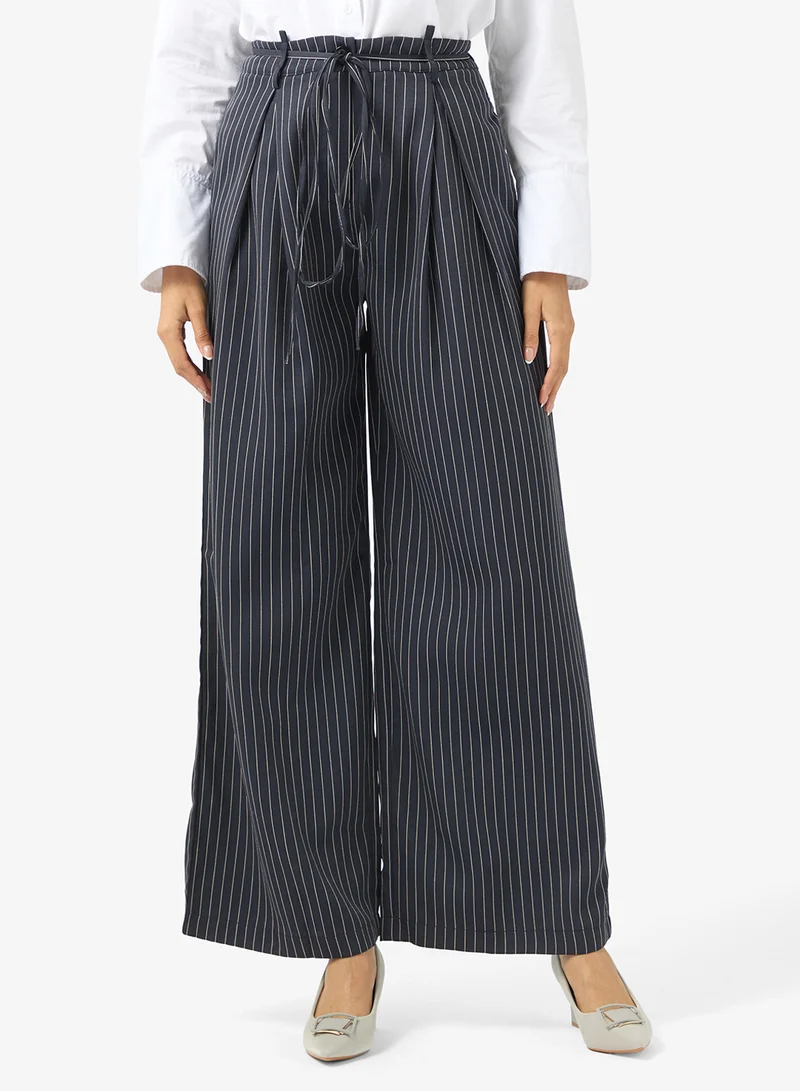 ELLA Pinstriped High Waisted Pants