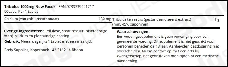 Now TribulUS 1,000 Mg Tablets, 90 Tablets - Image 5