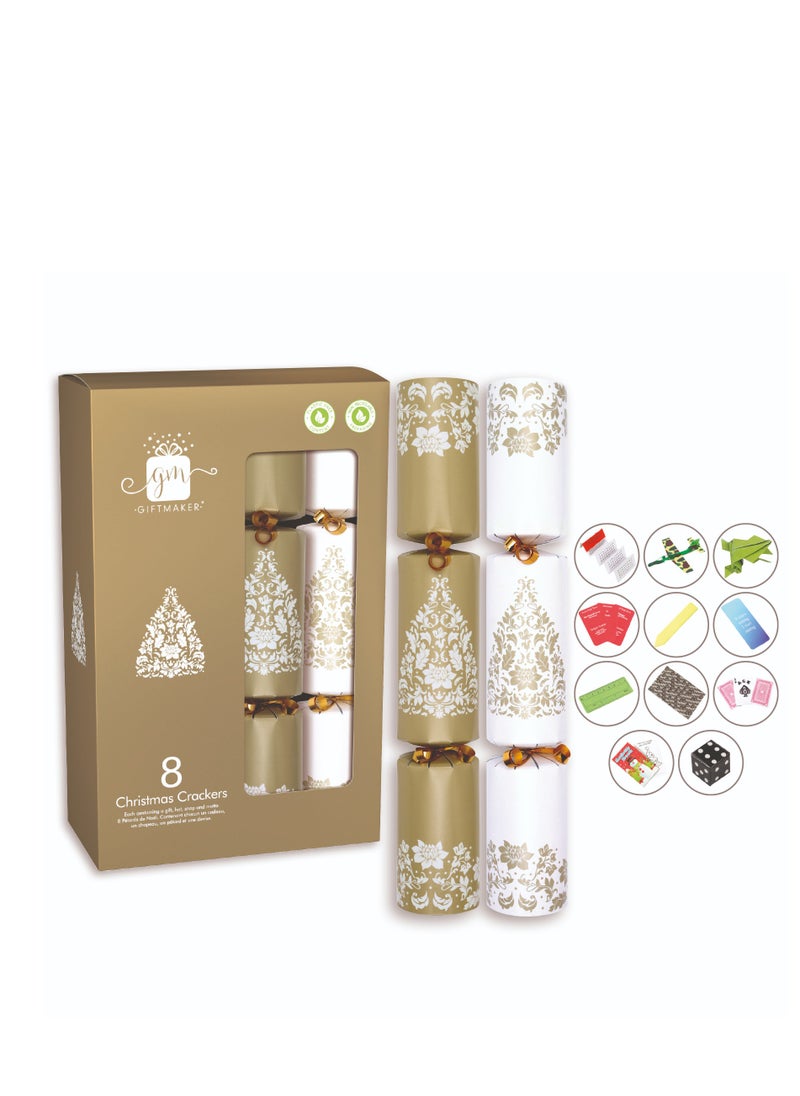 GIFTMAKER Giftmaker Crackers Cream and Gold 8 x 12˝ 