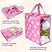 Primo Lines 4 Pack Doll Storage Organizer Compatible with Barbie Dolls 12Inch Toy Storage Bag Compatible with LOL Surprise Dolls Toy Travel Carrying Case for Girls Boys with Label Handle Bags Only - Image 4