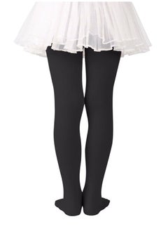 Perfectory School Uniform Tights for Girls Ballet Dance Footed Tight Ultra Soft-Black-3 Pairs  - Image 3