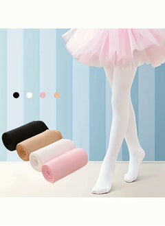 Perfectory School Uniform Tights for Girls Ballet Dance Footed Tight Ultra Soft-Black-3 Pairs  - Image 4