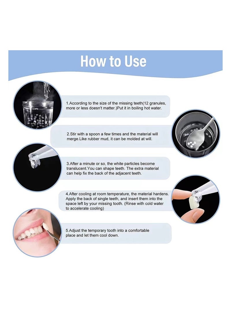 Generic Vampire Teeth Solid Glue Fangs Party Prop  Non-Toxic Material 10g  - Image 5