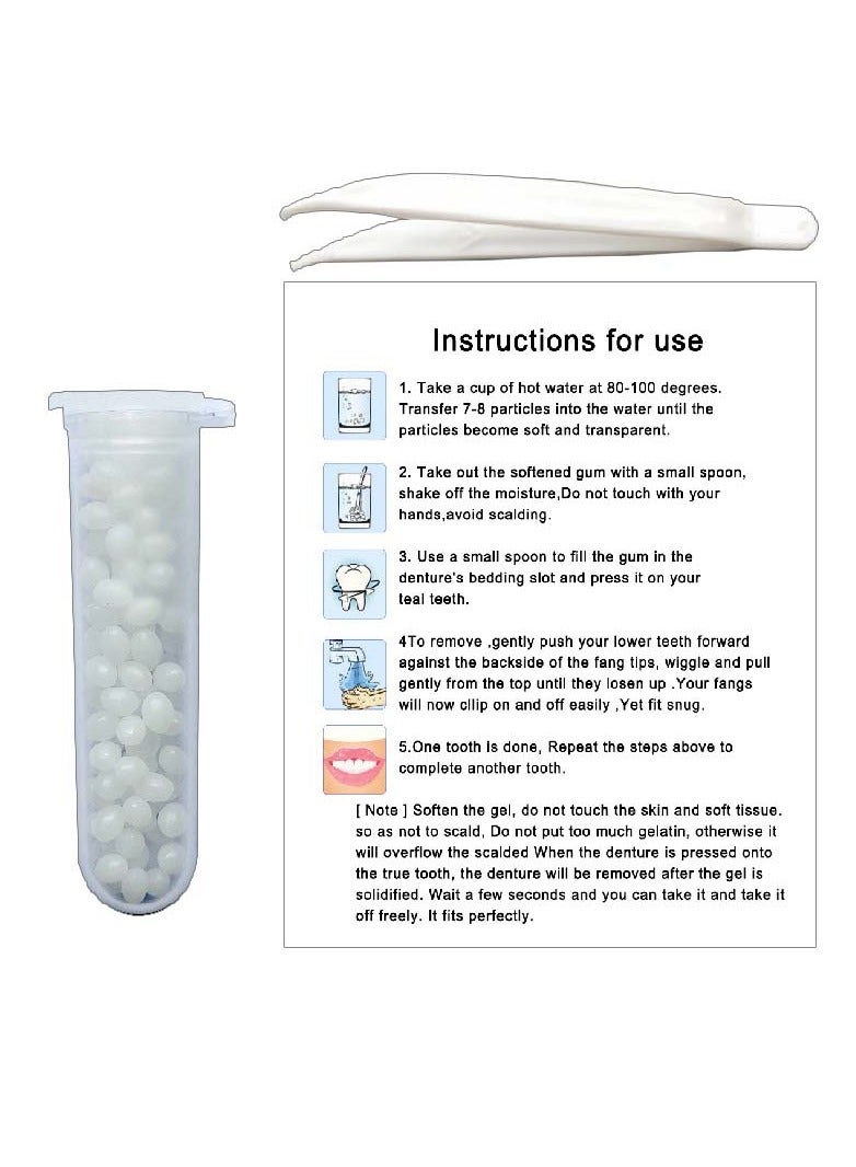 Generic Vampire Teeth Solid Glue Fangs Party Prop  Non-Toxic Material 10g  - Image 2