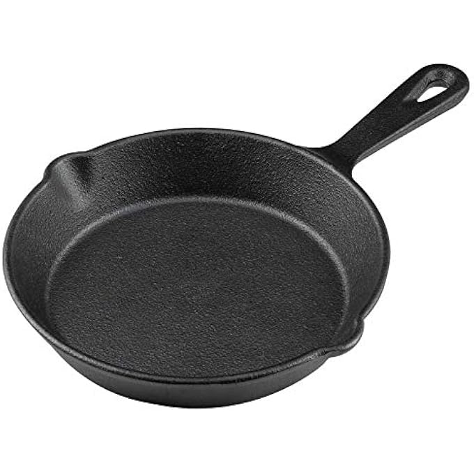 MOZUVE 6 Inch Cast Iron Skillet Frying Pan With DripSpouts PreSeasoned Oven Safe Cookware Camping Indoor And Outdoor Cooking Grill Safe Restaurant Chef Quality - Image 3