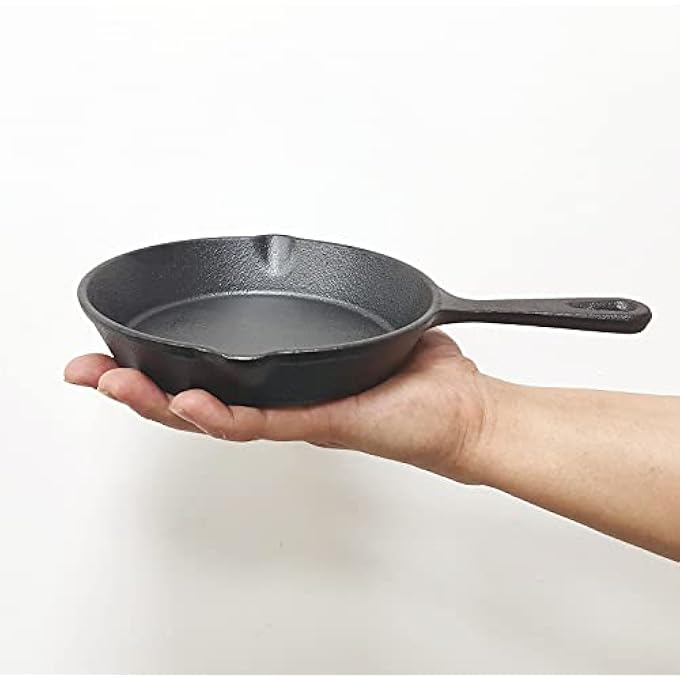 MOZUVE 6 Inch Cast Iron Skillet Frying Pan With DripSpouts PreSeasoned Oven Safe Cookware Camping Indoor And Outdoor Cooking Grill Safe Restaurant Chef Quality - Image 2
